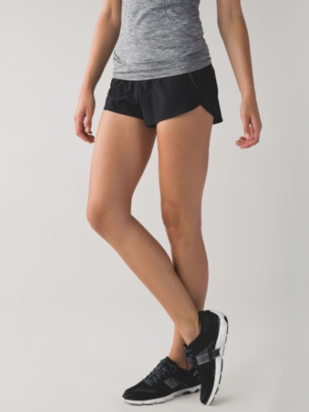Lululemon Athletica Split Second Shorts Black Lined Running Size 8